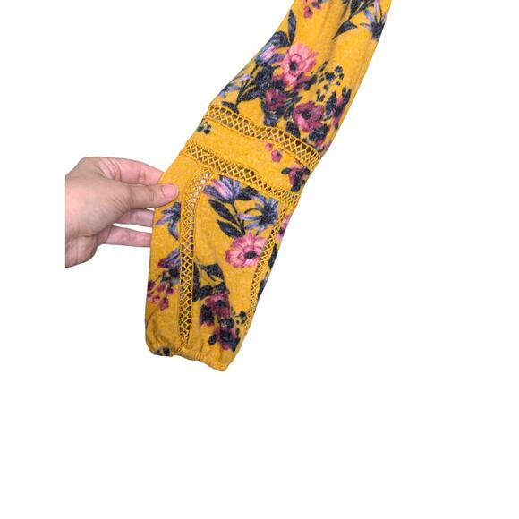 Olive + Oak long sleeves yellow floral dress size Small - Picture 5 of 10